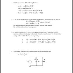 Find the phasor form of the following functions