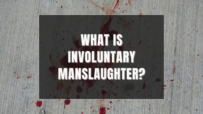 Difference between involuntary and voluntary manslaughter